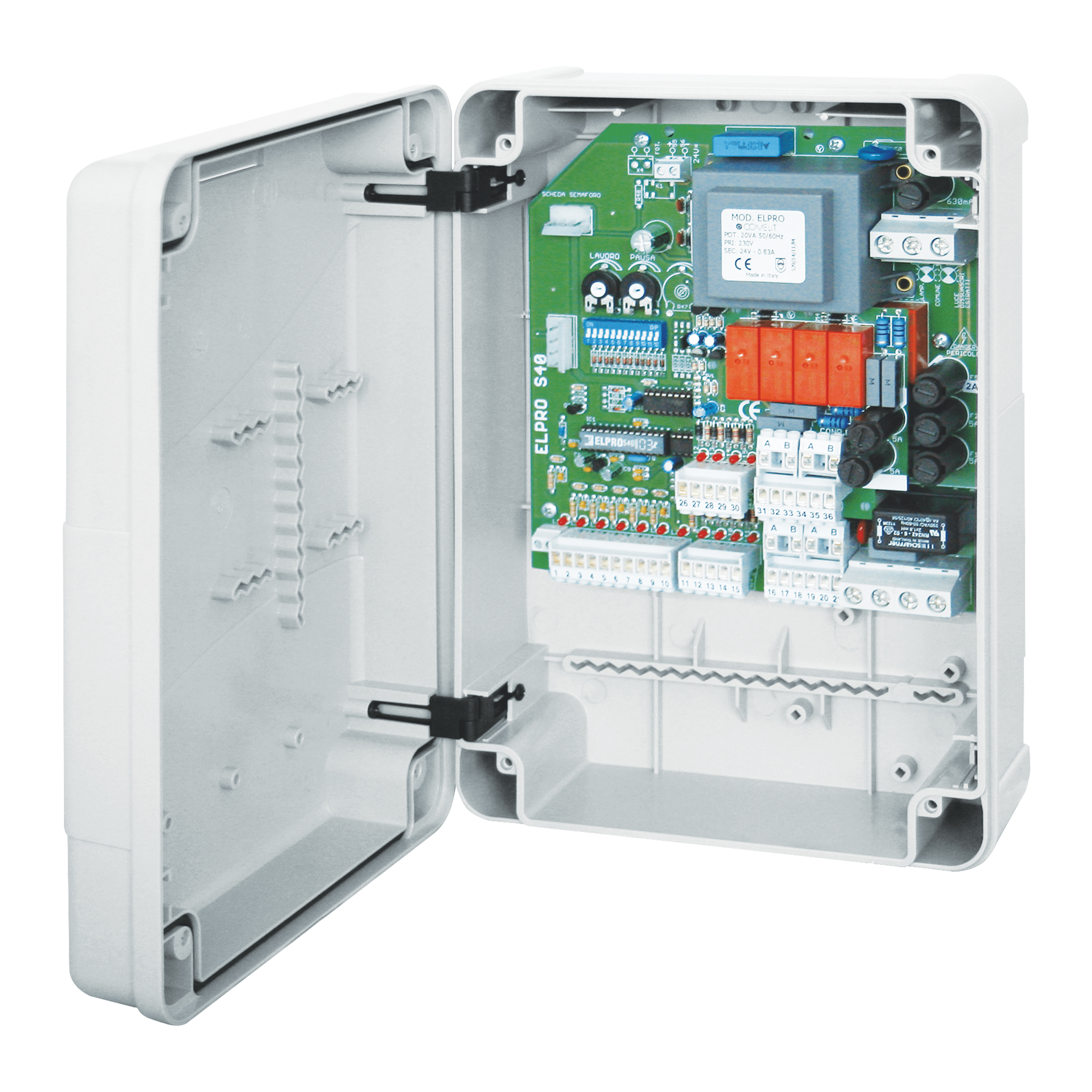 ELPRO S20 elektronická řídicí jednotka pro ovládání až dvou automatických sloupů 230 V ac 1PH