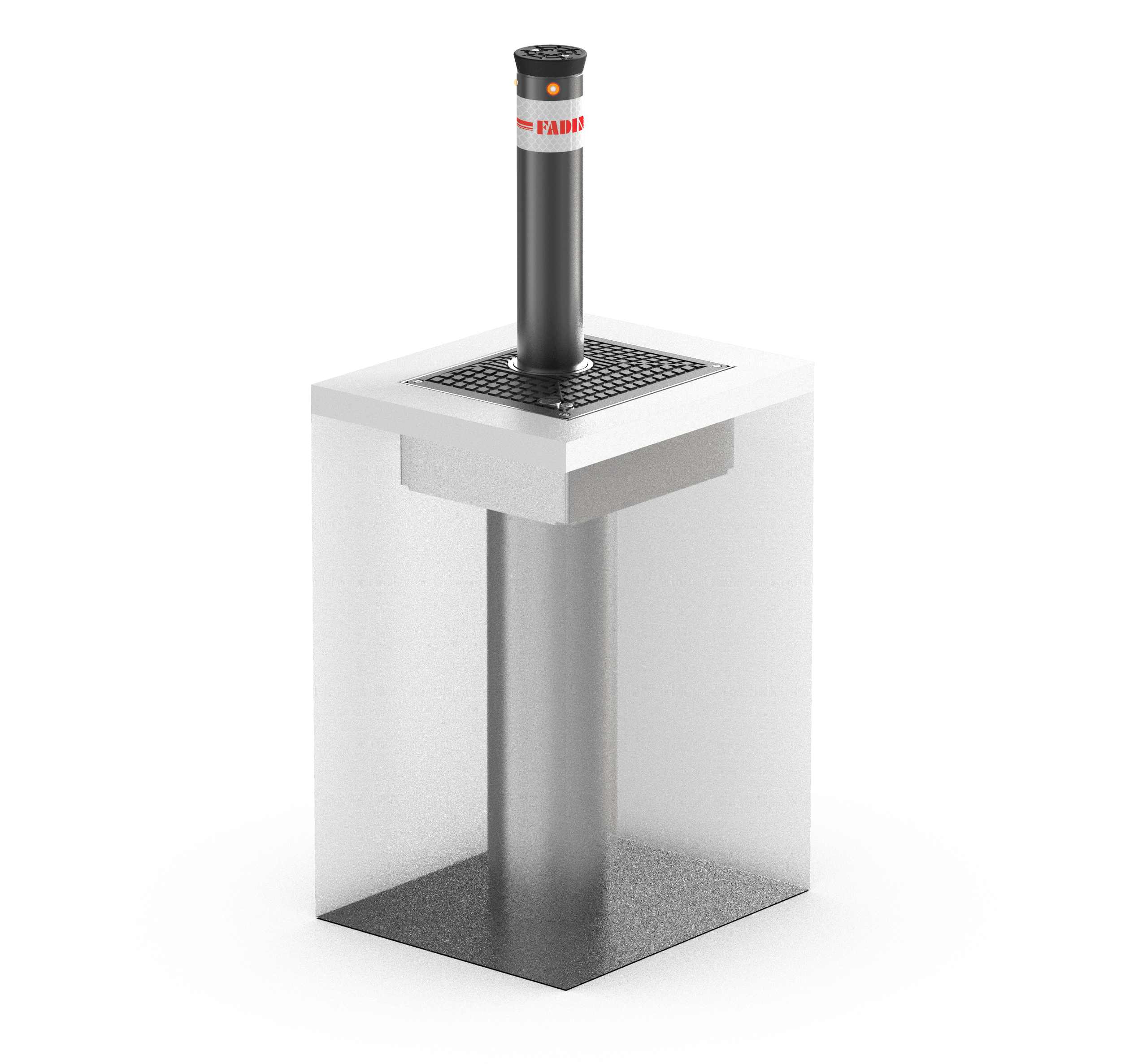 CORAL, h 800 ø 100 δ 5 mm, automatický sloup 230 V ac 50 Hz 1PH s LED světly