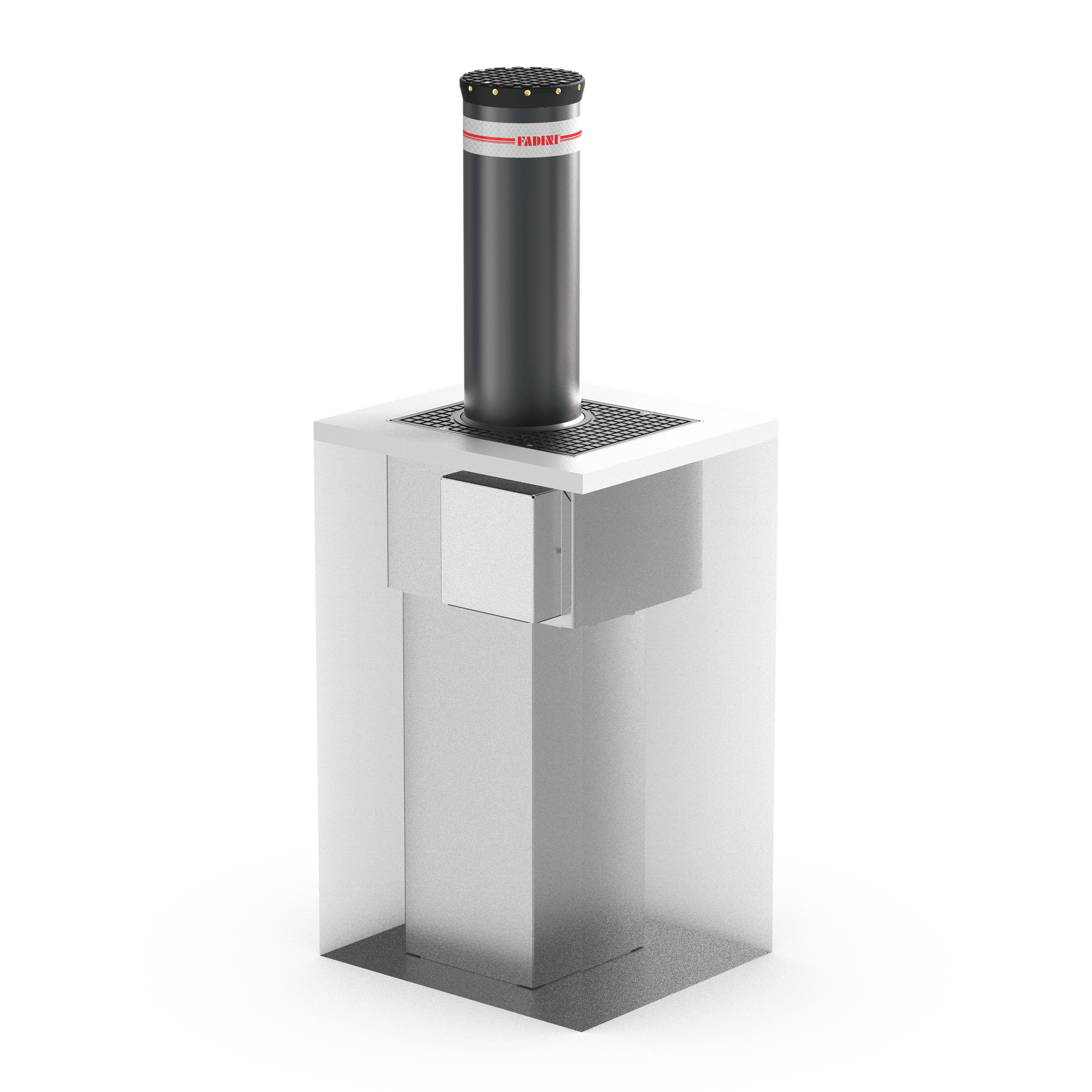 TALOS M30, h 800 ø 275 δ 12 zesílení 400 mm, automatický sloup 230 V ac 50 Hz 1PH se základovým pouzdrem