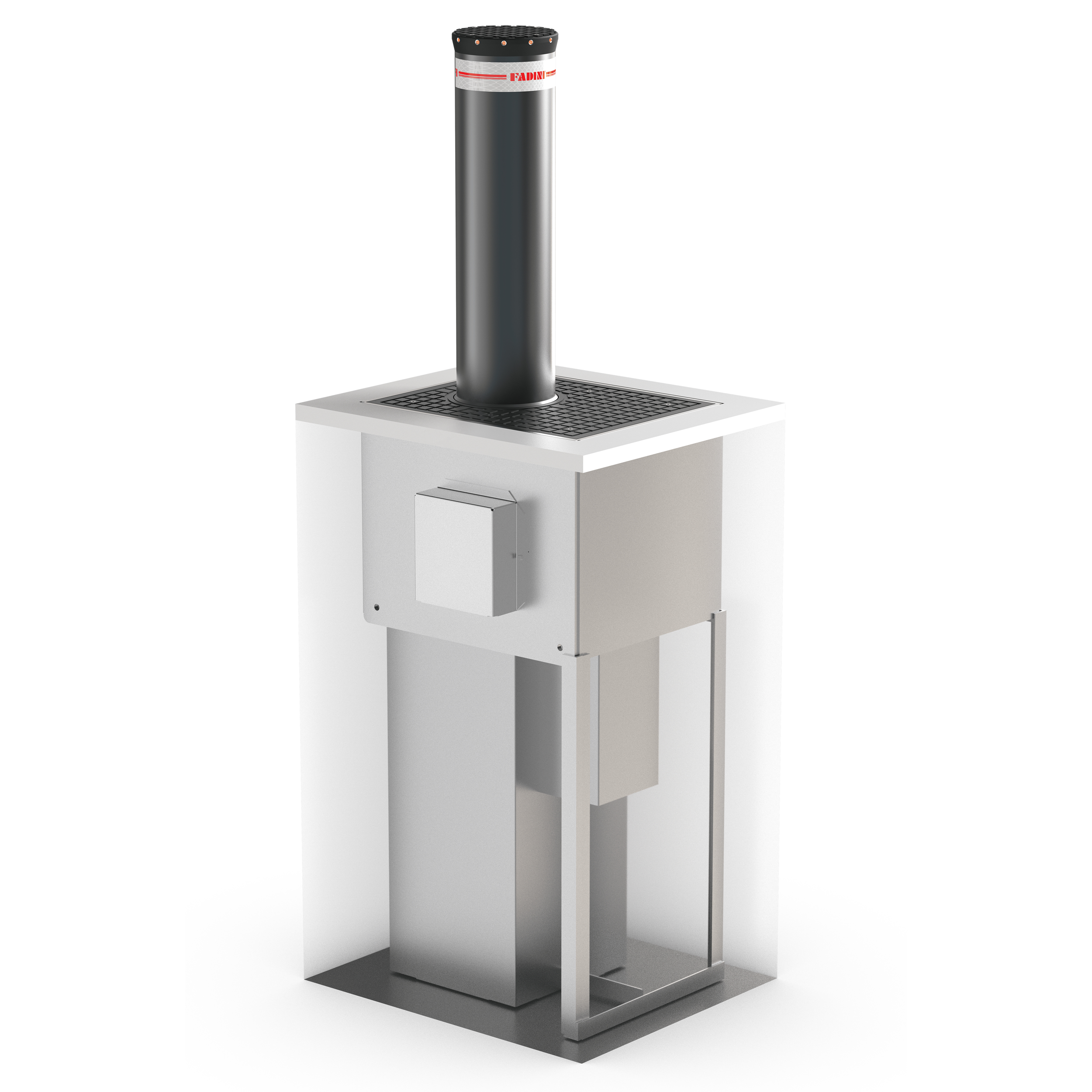TALOS M50.EFO, h 1.000 ø 275 δ 20 zesílení 500 mm, automatický sloup 230 V ac 50 Hz 1PH se základovým pouzdrem